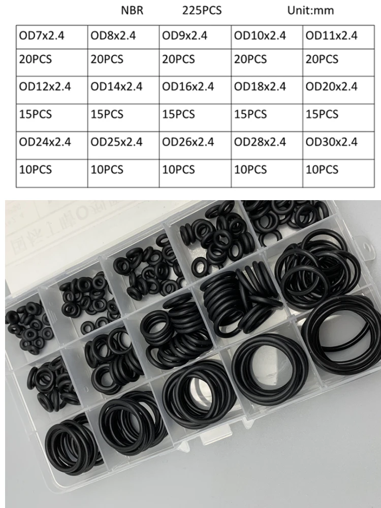 Auto Repair Cs - Set O-Ring Karet NBR 2.4mm 225
